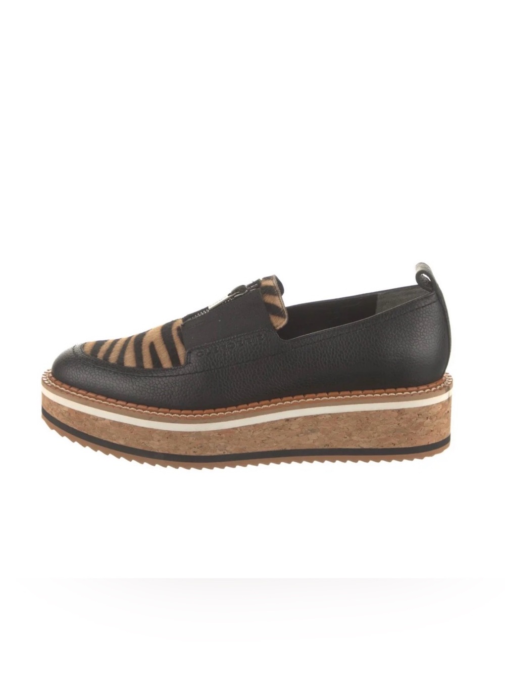 Clergerie black leather platform loafers, size 9